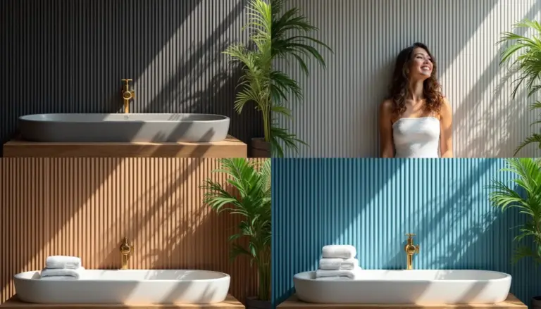 60 Ideias de Painel Ripado Banheiro que Não Estragam com Umidade 60 Ideias de Painel Ripado Banheiro que Não Estragam com Umidade