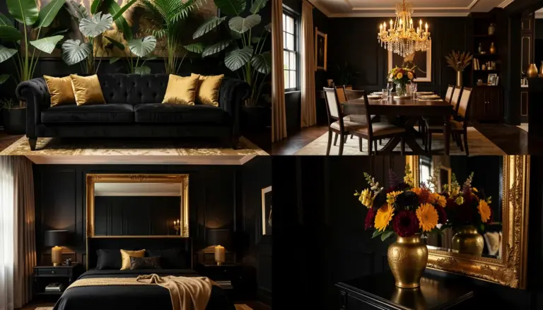 65 Ideias de Preto e Dourado Decoração para Transformar Sua Casa em 2026 65 Ideias de Preto e Dourado Decoração para Transformar Sua Casa em 2026