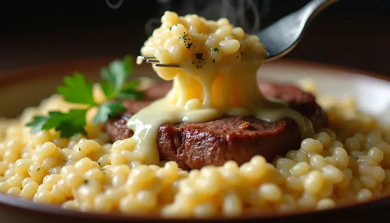 Risoto de filé com gorgonzola cremoso e fácil em 30 minutos