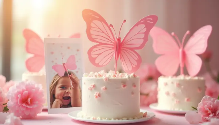50 Ideias de Topo de Bolo Borboleta Rosa para Imprimir Grátis