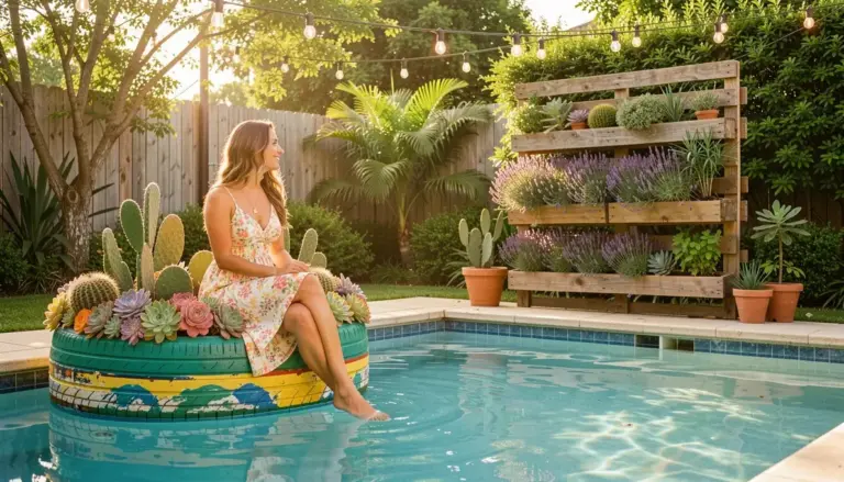 30 Ideias com Alternativa Barata para Decorar Piscina com Plantas