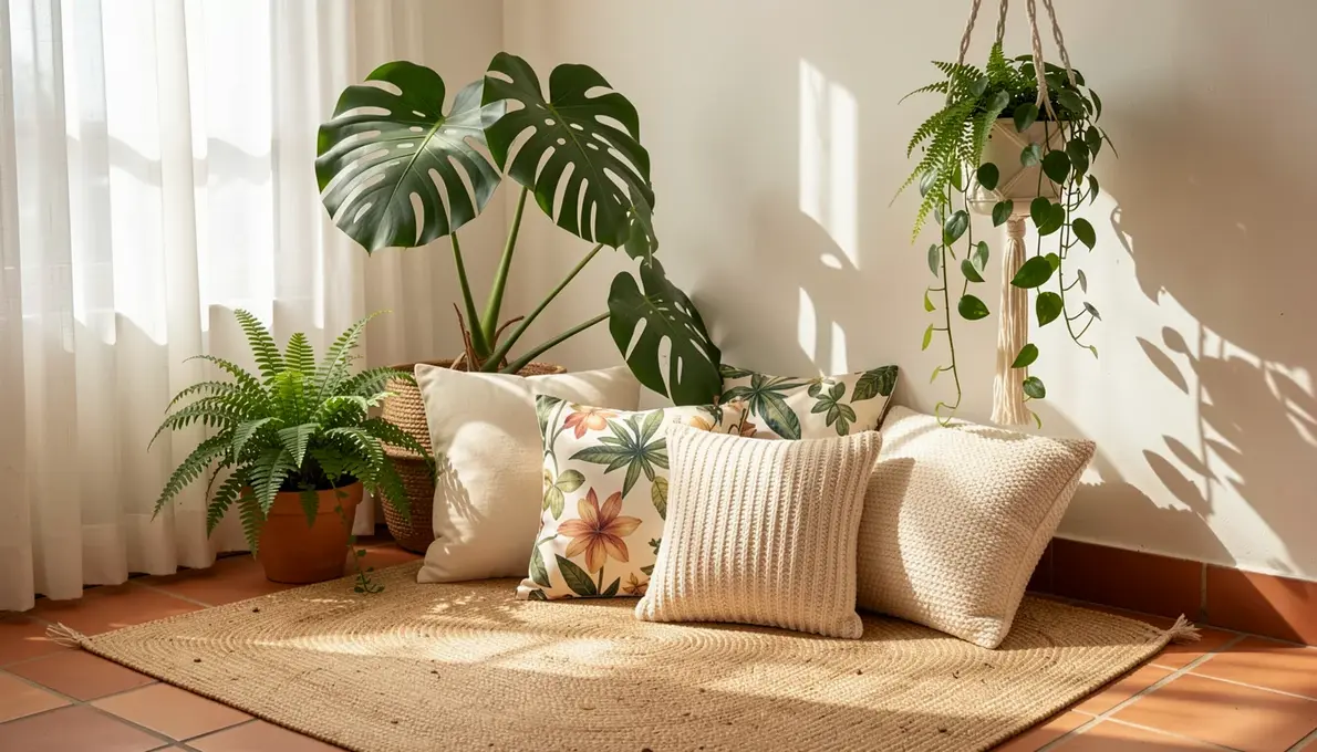 36 Ideias de Como Combinar Almofadas e Plantas em Fotos Caseiras