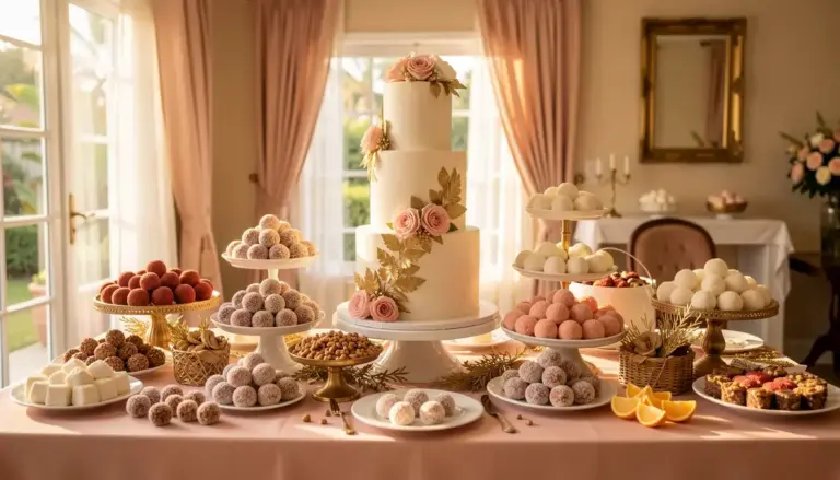 40 Ideias de Como Combinar Mesa de Doces com Bolo de Casamento