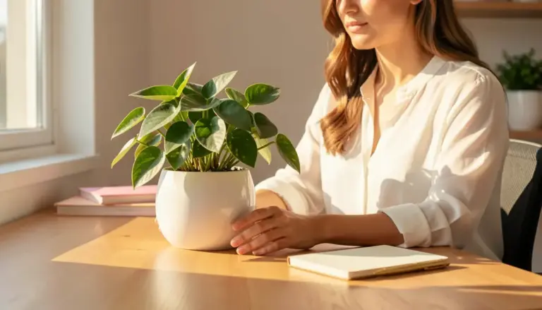Como Escolher Vasos e Plantas para Mesa de Escritório Feminino que Transformam Seu Home Office