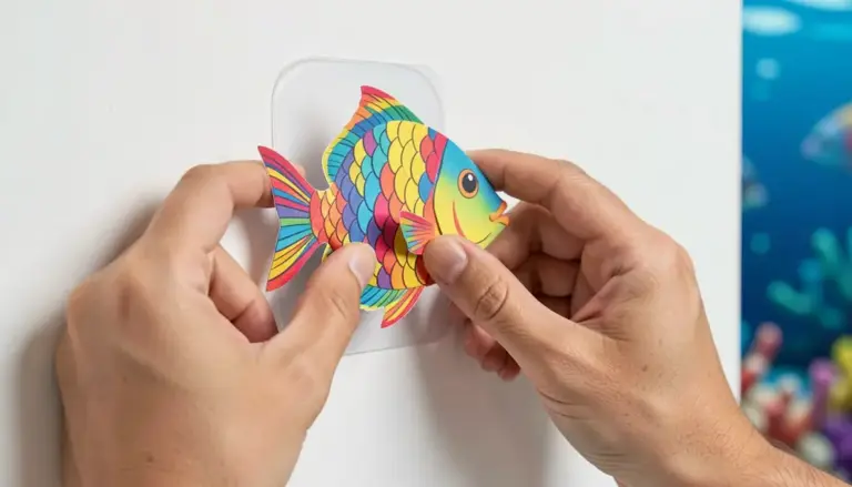 Como Pendurar Peixes de Papel na Decoração Fundo do Mar sem Furar a Parede