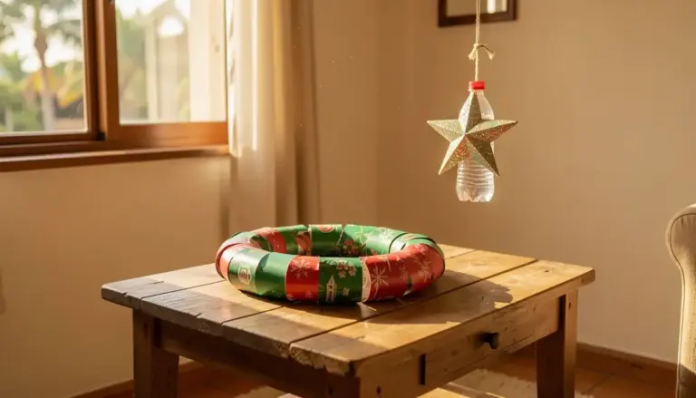 44 Ideias de Decoração de Natal com Materiais Reciclados Baratos