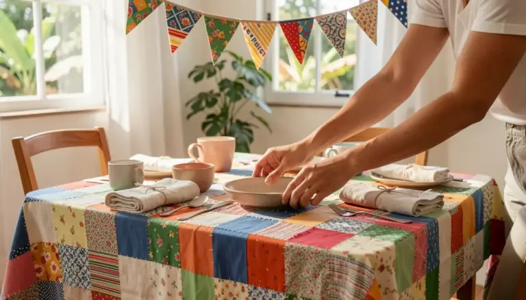 41 Ideias de Decoração para Mesa de Aniversário com Tecidos Laváveis e Sustentáveis