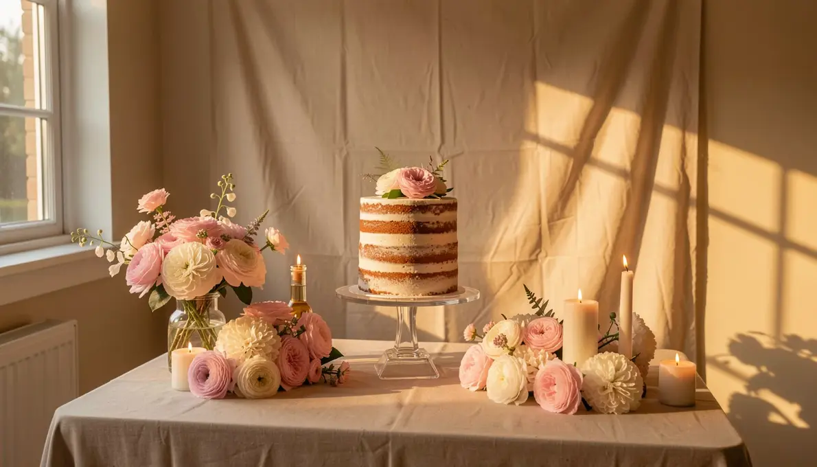 44 Ideias para Decorar Mesa do Bolo de Casamento em Espaço Pequeno