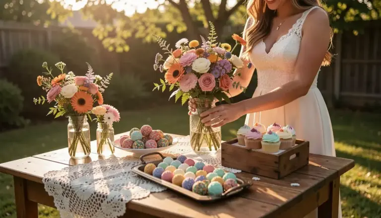 34 Ideias Caseiras para Decorar Mesa de Doces de Casamento