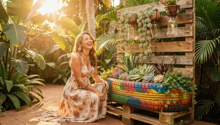 33 Ideias de Jardim Boho com Materiais Reciclados para Fazer em Casa