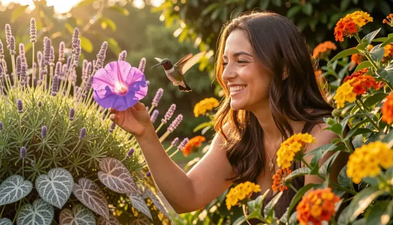 As 7 Melhores Plantas Para Compor Com Flor Trombeta Roxa e Atrair Beija-Flores