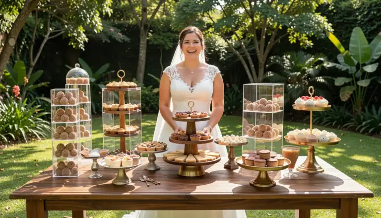 35 Ideias de Tipos de Suportes para Mesa de Doces de Casamento