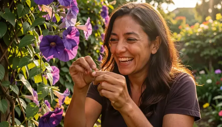 Truque Para Flor Trombeta Roxa Florir o Ano Todo: Beliscar e Adubar
