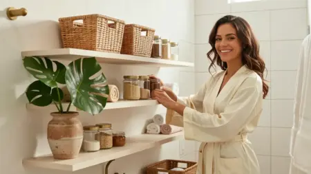 Como organizar banheiro pequeno sem perder estilo (mesmo sem reforma)