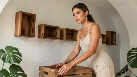 Decoração com caixas de madeira: do lixamento à fixação na parede