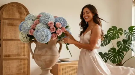 Decoração com Hortênsias e Rosas: Ideias para Arranjos de Impacto Decoração com Hortênsias e Rosas: Ideias para Arranjos de Impacto