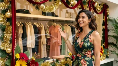 Decoração de Natal para loja de roupas: vitrine que vende e encanta Decoração de Natal para loja de roupas: vitrine que vende e encanta