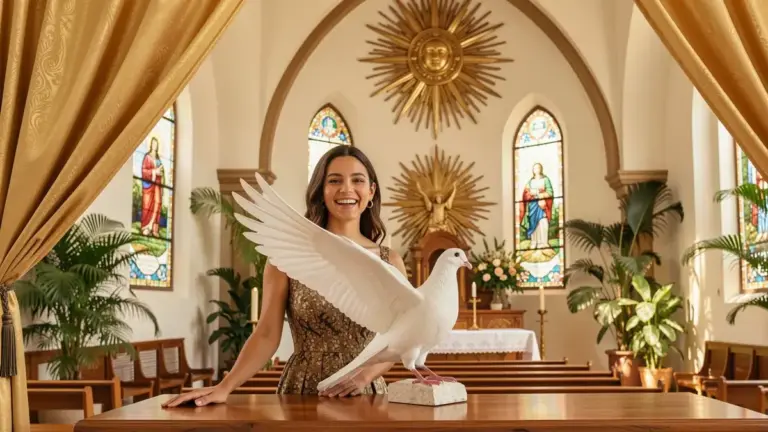Decoração Espírito Santo Igreja: A Pomba Branca e o Resplendor Dourado como Foco da Liturgia Decoração Espírito Santo Igreja: A Pomba Branca e o Resplendor Dourado como Foco da Liturgia