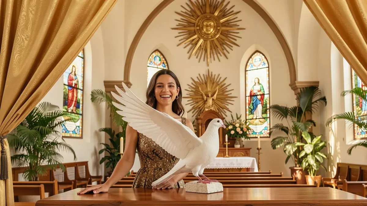 Decoração Espírito Santo Igreja: A Pomba Branca e o Resplendor Dourado como Foco da Liturgia Decoração Espírito Santo Igreja: A Pomba Branca e o Resplendor Dourado como Foco da Liturgia